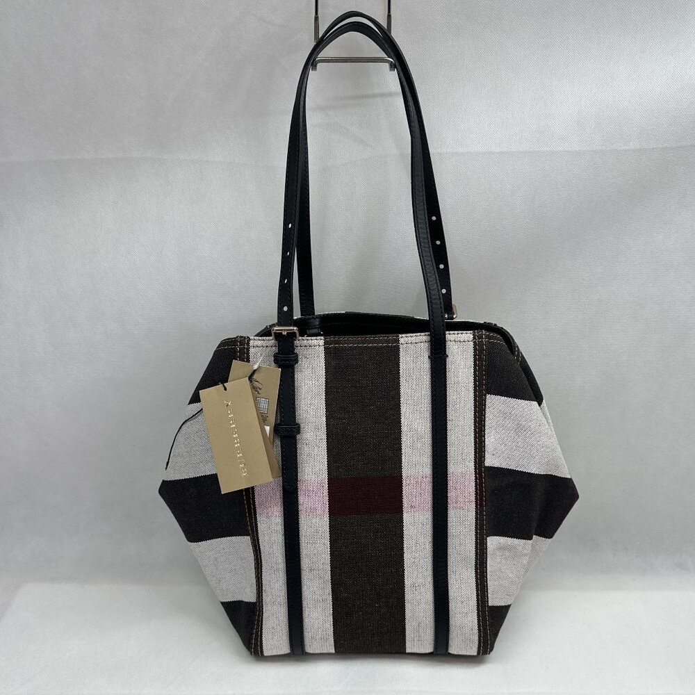 NWT Authentic Burberry Canvas Mega Check Medium Padstow Tote